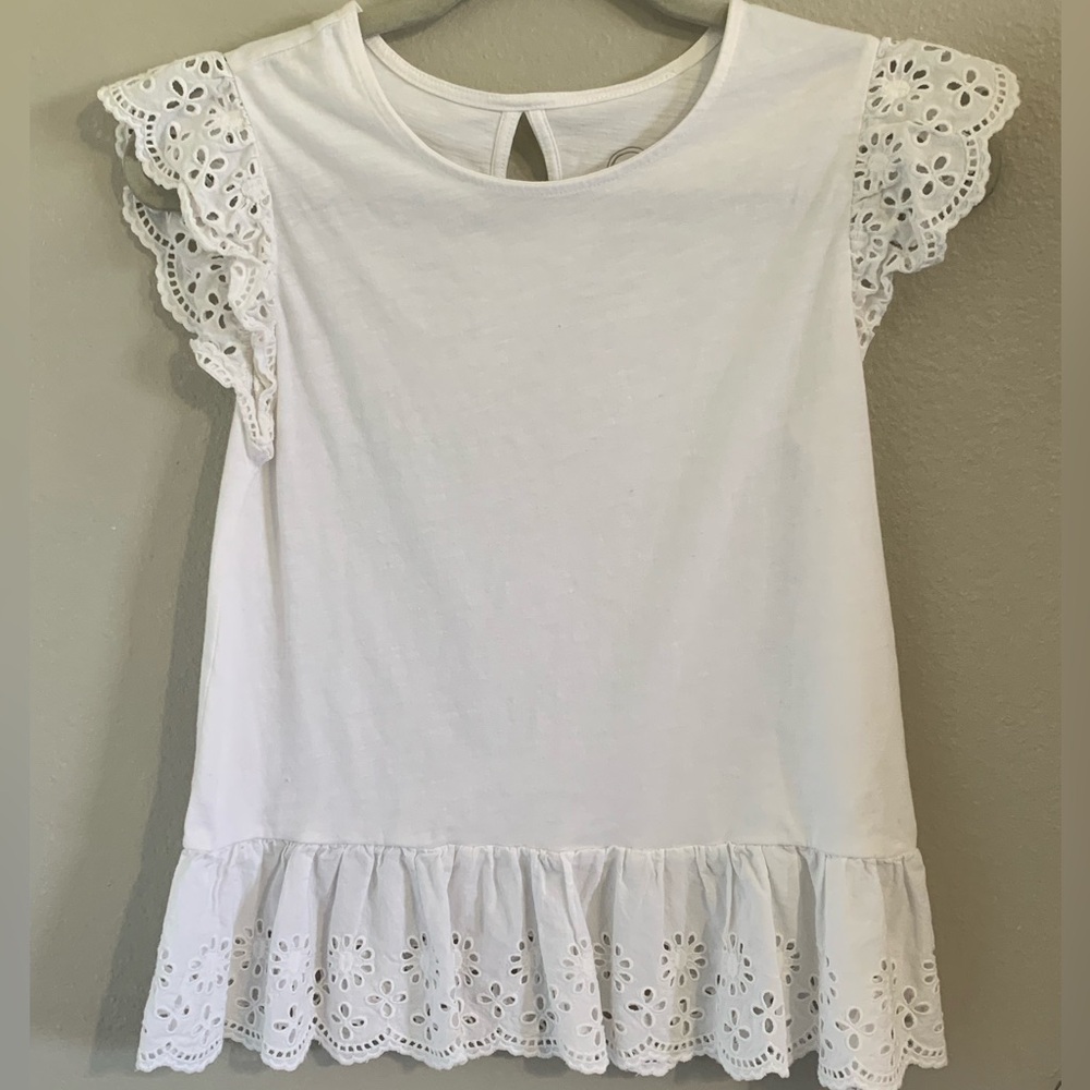 Wonder Nation White Keyhole Top kids Xxl